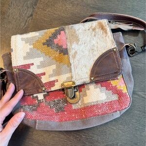 Myra Bag Multicolor Crossbody with Leather Accents